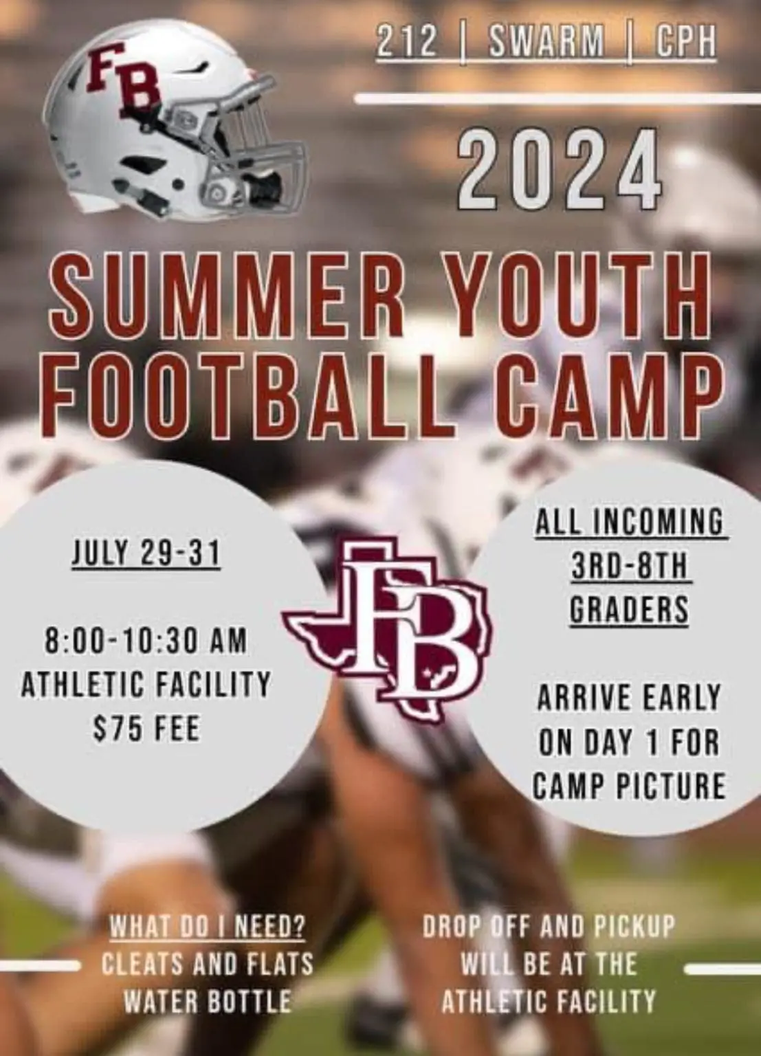 Flour Bluff “HORNET” Summer Youth Football Camp