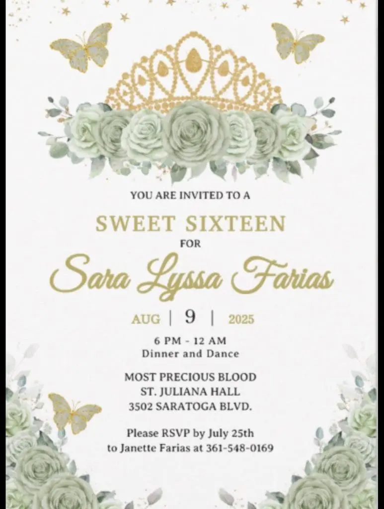 Sara Farias “Sweet 16” birthday party